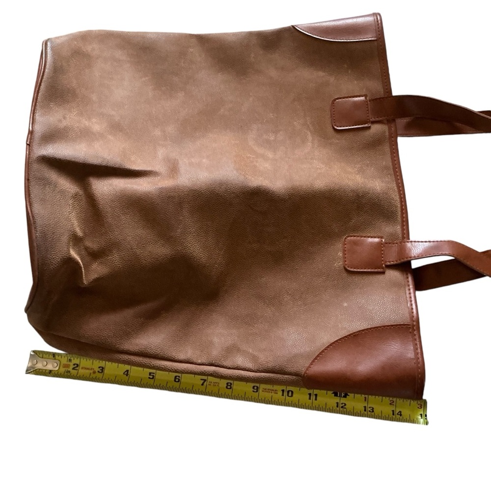 Dune London brown suede large handbag tote shopping bag - Picture 5 of 9